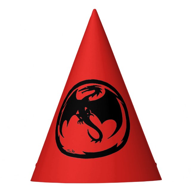Gorras fiestas rojos del Dragón Negro (Anverso)