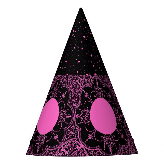 Gorras fiestas rosados y negros (Anverso)
