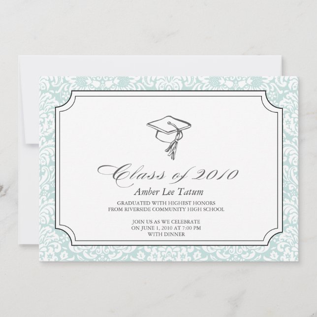 {gorras fuera de ti} invitación a graduarse (Anverso)