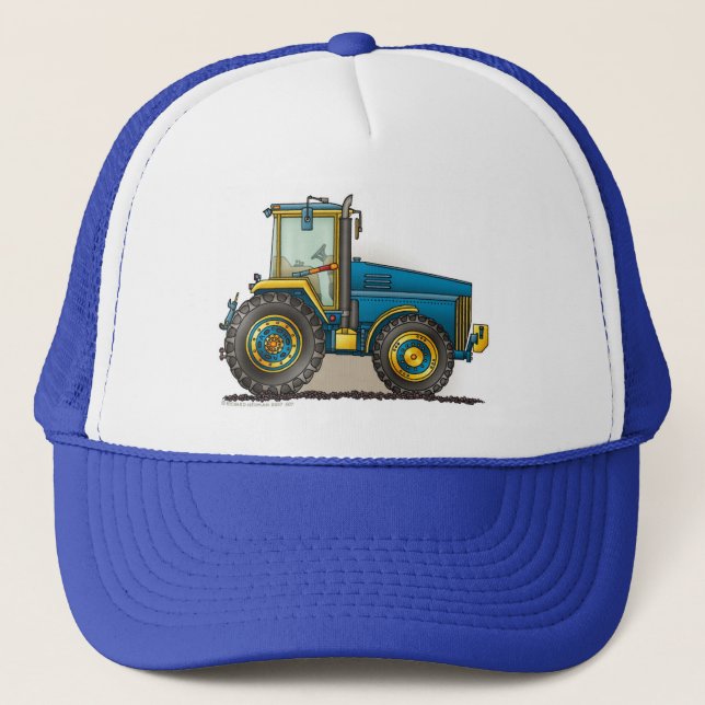 Gorras grandes azules del tractor (Anverso)