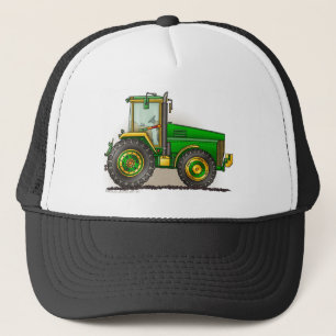 Gorras grandes verdes del tractor