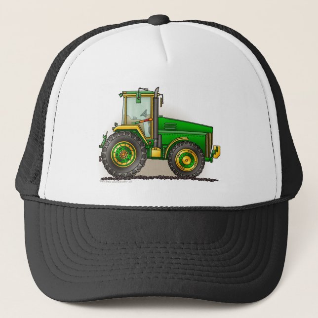Gorras grandes verdes del tractor (Anverso)