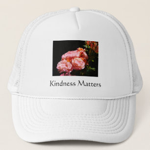 Gorras Kindness Matters! Flores de Rosa Rosa