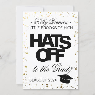 Gorras minimalistas de Invitación de Graduación de