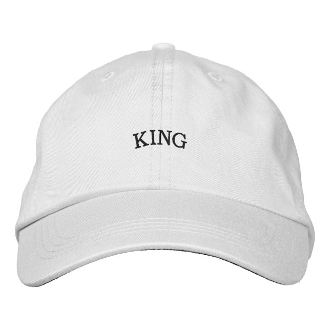 Gorras personalizadas con texto de rey con fuentes (Anverso)