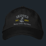 Gorras Personalizadas de Patrón con Ancla<br><div class="desc">Gorra de Capitán Bordada .. ideal para marineros .. gorra personalizada de capitán / patrón y cuerda y ancla de Ricaso</div>