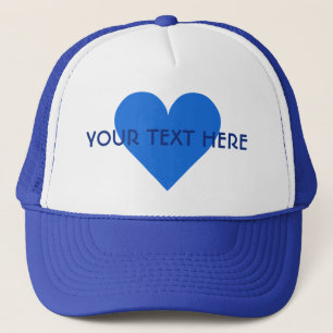 Gorras personalizados de Blue Heart Valentine