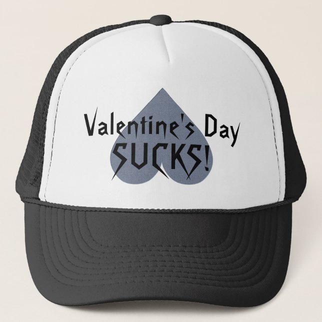 Gorras personalizados de Gray Heart Anti-Valentine (Anverso)