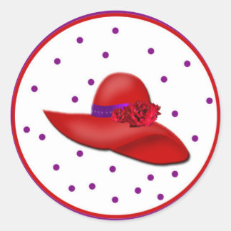 Gorras rojos Pegatinas redondos de Galore