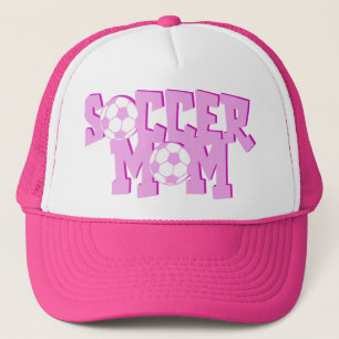 Gorras rosados de la mamá del fútbol