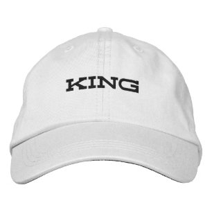 Gorras Sombreros Color Blanco Bordado Rey Texto