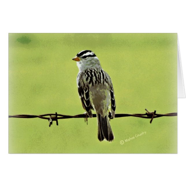 Gorrión "pájaro en un alambre " (Anverso (Horizontal))