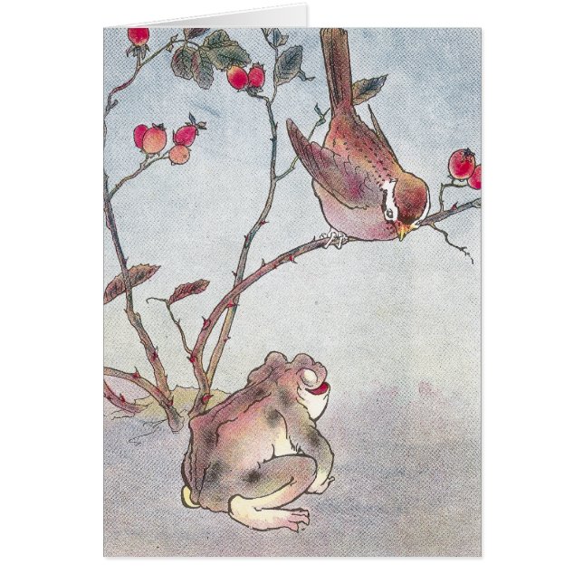 Gorrión, sapo y escaramujos (Frente)