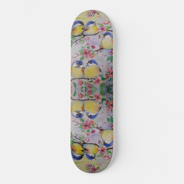 Gorriones Hermosos Patineta - Pintura (Anverso)