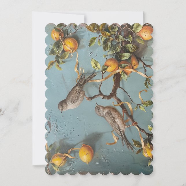 Gorriones - Invitación plana tamaño: 12.7 cm x 17. (Anverso)