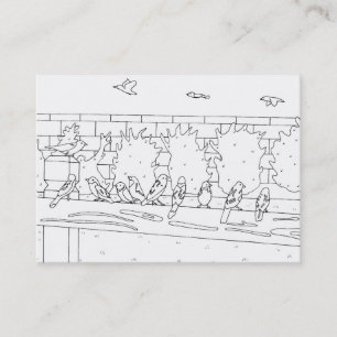 Gorriones que se sientan en tarjetas de visita del