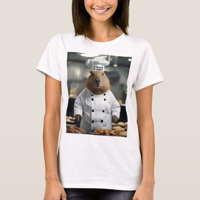 Gorrito De Chef Divertido De Carpincho, Camiseta P (Anverso)