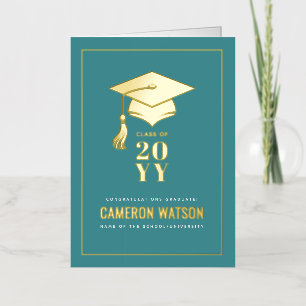 Gorrito de graduación moderno personalizado y borl