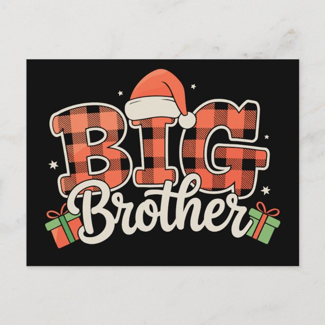 Gorrito de Santa Claus de hermano mayor Navidad Pl (Anverso)