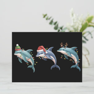 Gorrito de Santa de Navidad para Amantes de Delfin