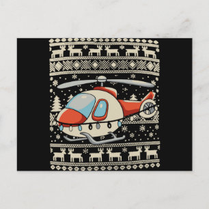 Gorrito de Santa Helicóptero Luces de Navidad Feo 