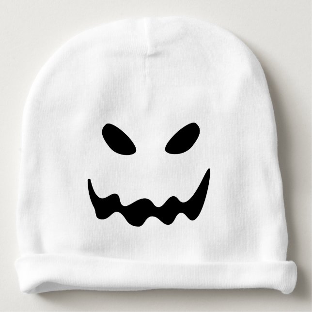 Gorrito Para Bebe Cara del fantasma de Halloween (Anverso)