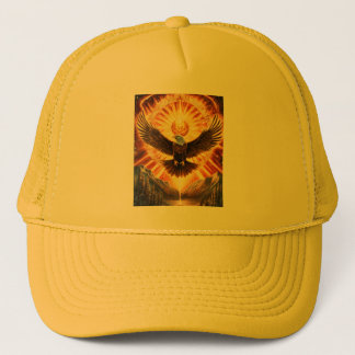 gorro con águila dorada