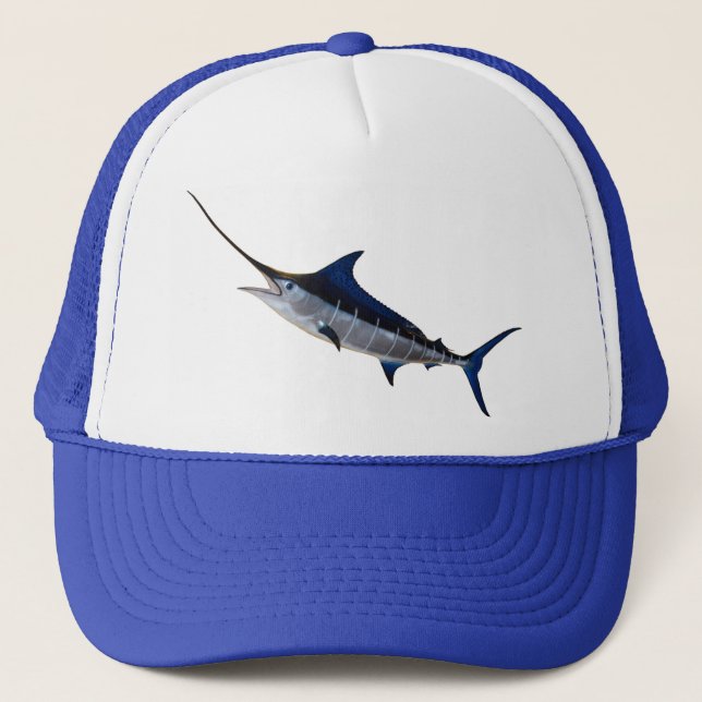 Gorro de béisbol para pescador móvil pez espada (Anverso)