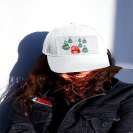 Gorro de camionero de Navidad de erizo del bosque