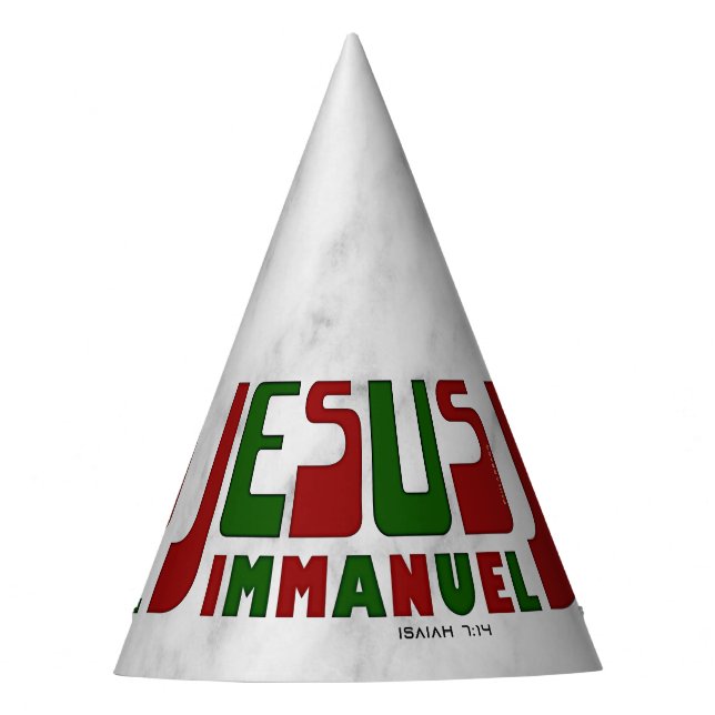 Gorro De Fiesta 02" JESÚS, navidad de Immanuel " (Anverso)