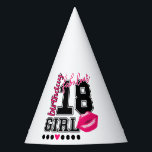 Gorro De Fiesta 18th birthday girl Partyhütchen, pink Kiss<br><div class="desc">18th birthday girl Partyhütchen,  pink Kiss</div>