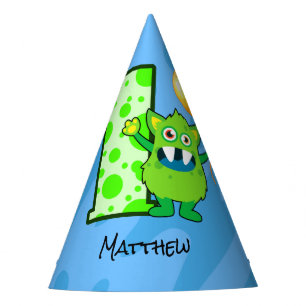 Gorro De Fiesta 1r cumpleaños del monstruo verde