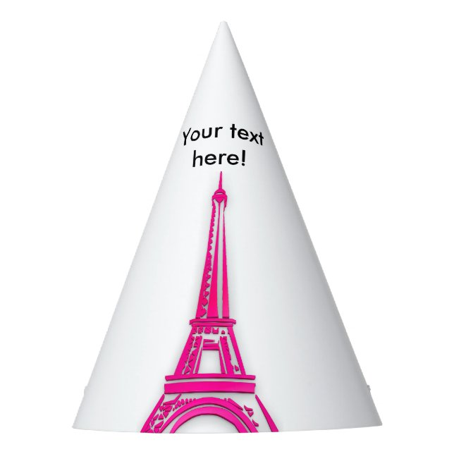 Gorro De Fiesta 3 d Torre Eiffel, Francia clipart (Anverso)