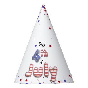 Gorro De Fiesta 4 de julio Estrellas tira globos de Relieve metali