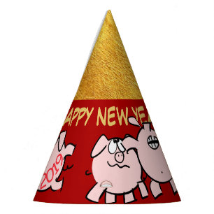 Gorro De Fiesta 5 cómics divertidos Personalizados Año de Cerdo Fi