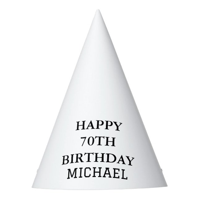 Gorro De Fiesta 70.ª Celebración de la Fiesta de Cumpleaños Elegan (Anverso)