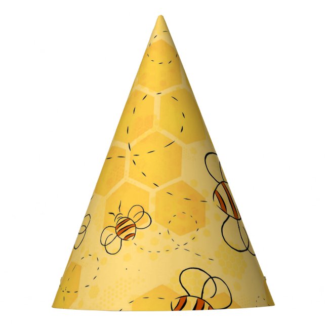Gorro De Fiesta Abeja Zumbando Abejas de Miel Lindas  (Anverso)