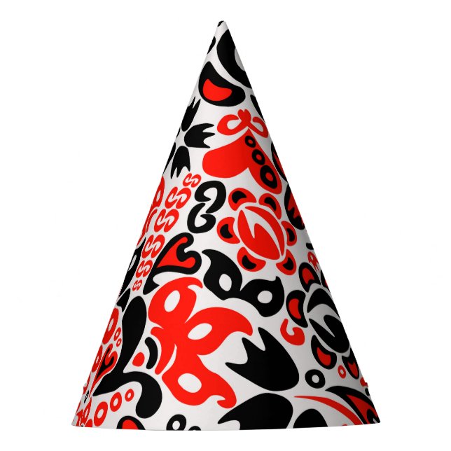 Gorro De Fiesta Abrupción del patrón floral del arte folklórico ét (Anverso)