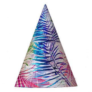 Gorro De Fiesta Abstracto acuarela deja patrón de alamante