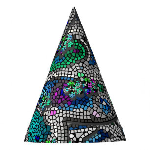 Gorro De Fiesta Acabados de plata arte de mosaico púa de guitarra