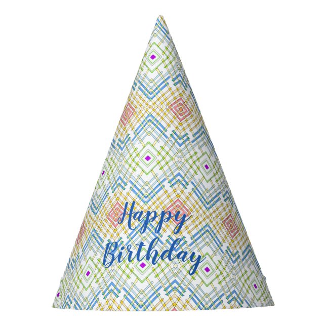 Gorro De Fiesta Acentos de evento de cumpleaños del diseñador (Anverso)
