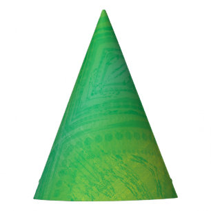 Gorro De Fiesta Aceptación Patrón de Shibori azul verde amarillo