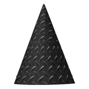 Gorro De Fiesta Acero negro, textura metálica fluida.