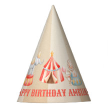 Acuarela Circo Animales Cumpleaños