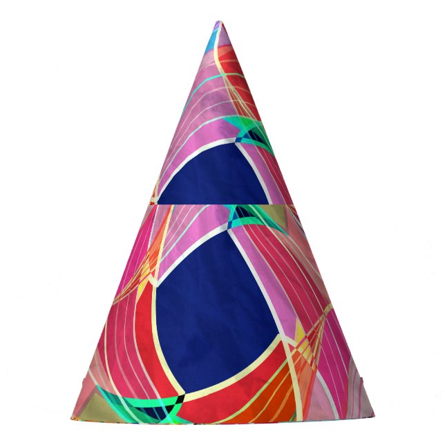 Gorro De Fiesta acuarela colorida abstracta, fondo fantástico (Anverso)