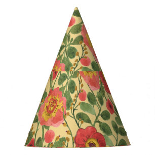 Gorro De Fiesta Acuarela floral retro: elegancia inmadura
