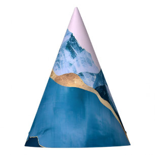 Gorro De Fiesta Acuarela Golden Celestial Peaks