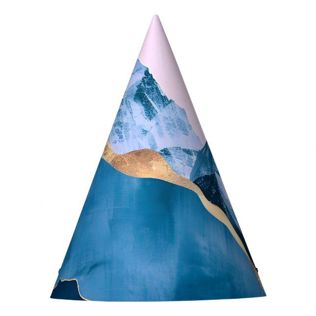 Gorro De Fiesta Acuarela Golden Celestial Peaks (Anverso)