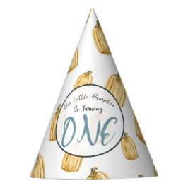 Gorro De Fiesta Acuarela Pequeños Calabaza Niños Caen Cumpleaños