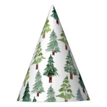 Acuarela Rústica Pine Forest Pattern Winter